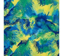 Viscose/Sp Jersey Print, Flowers, Royal