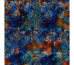 French Terry Digi Print, Royal