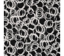 Viscose Chally - Circles, Off White