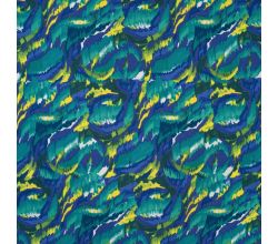 Viscose Crincle, Graphic, Royal