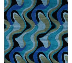 Punta Soft Print, Waves, Petrol