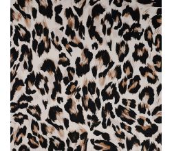 Viscose Stretch Print, Leopard, Sand