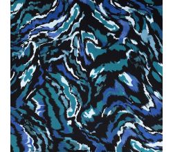Viscose Stretch Print, Brush Stripes, Petrol