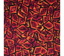 Viscose Stretch Print, Graphic Animals, Dark Red