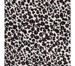 Viscose Twill Print, Leopard, Sand