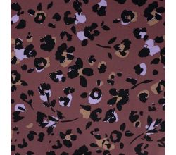 Viscose Twill Print, Leopard, Lilac