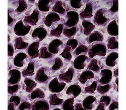 Rayon Spun Satin Print, Circles & Strokes, Lilac