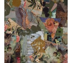 Viscose Jacquard Digi Print, Flowers, Birds, Angels, Multicolor