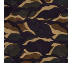 Viscose Jacquard Digi Print, Abstract Leaves, Dark Brown