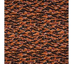 Viscose Twill Print, Waves, Pumpkin