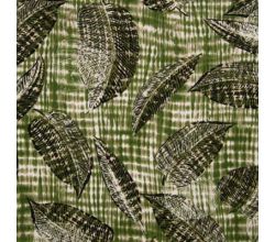 Viscose Chally, Leaves, Khaki