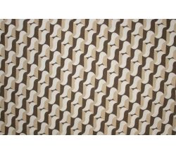 Viscose Twill Print, Graphic Wave, Sand