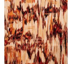 Cotton/Sp Sateen Print, Brush Stripe, Caramel