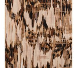 Cotton/Sp Sateen Print, Brush Stripe, Dark Brown