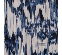 Cotton/Sp Sateen Print, Brush Stripe, Denim
