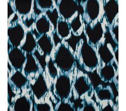 Cotton/Sp Sateen Print, Shapes, Turquoise