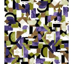 Viscose/Sp Jersey Print, Fantasy Purple Lime
