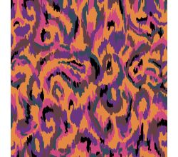 Viscose Twill Print, Thunder, Cyclam