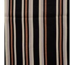 Poly Satin Print, Stripe, Caramel