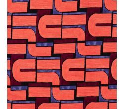 Viscose/Sp Jersey Print, Tubes, Red