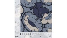 Linnen Viscose Print - Bold Flower, Denim