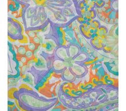 Poly Yoryu Print, Paisley, Dusty Mint