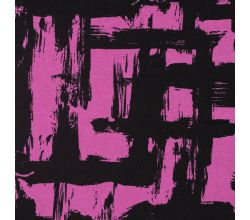 Viscose/EA Jersey Print, Labyrinth, Cyclam