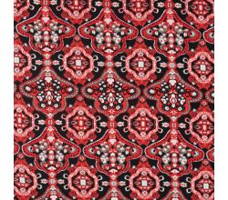 Viscose Twill Print, Damascus, Red