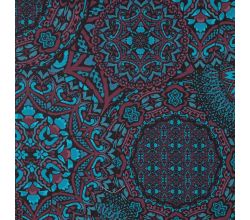 Viscose Stretch Print, Marrakesh, Petrol
