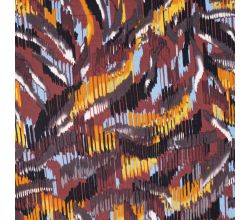 Viscose Stretch Print, Typhoon, Cognac
