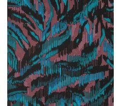 Viscose Stretch Print, Typhoon, Petrol
