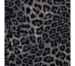 Velour Print, Panther, Silver Grey