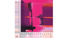 Nylon Mesh Print - Shadow Checks, Fuchsia