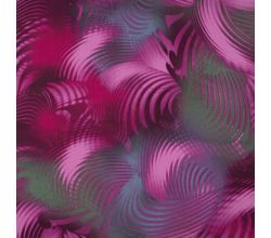 Nylon Mesh Print, Curly, Cyclam