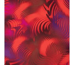 Nylon Mesh Print, Curly, Orange