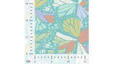 Cotton Voile Print - Butterfly Wings, Aqua