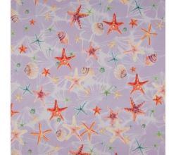 Crepe Print, Sea Life, Lilac