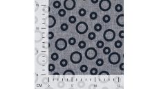 Linen Cotton Jacquard - Circles, Denim