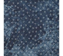 Chambray Tie Die Print Quilt, Denim