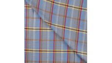 Viscose Check - Dusty Blue