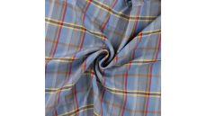 Viscose Check - Dusty Blue