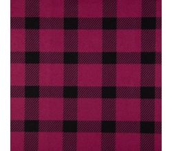 Glasgow Print, Check, Dark Fuchsia