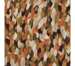 Poly Foil Print, Flowers, Brown