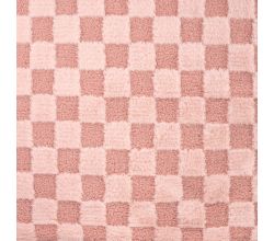 High Low Checked Fur, Old Pink