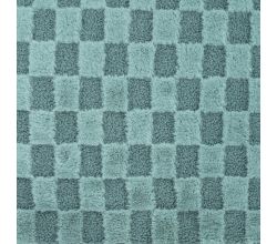 High Low Checked Fur, Dark Dusty Mint