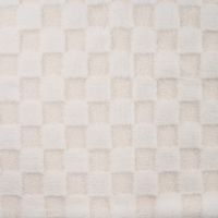 High Low Checked Fur - Ecru