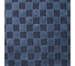 High Low Checked Fur, Denim
