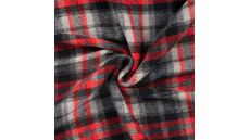 Wool Poly Check Keila - Red