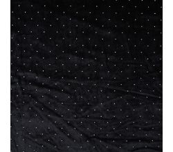 Velour With Dew Drops, Black Silver
