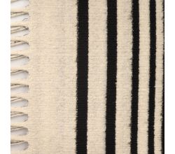 Fringed Cape Kimo, Patch, Black Ecru